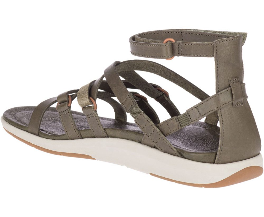 Merrell Sandals Olive - Kalari Shaw Mid - Womens 79CMKYLQV